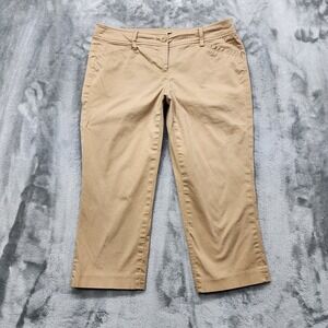 WILLI SMITH Pants‎ Womens 6 Tan Khaki Low Rise Capri Chino Casual Office Preppy
